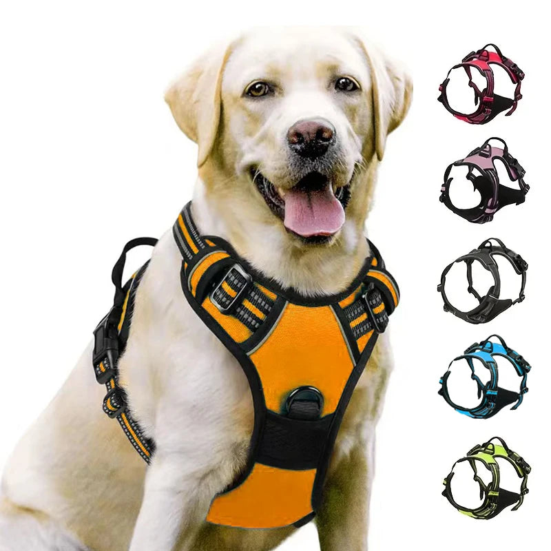Arnés para Perros - Reflectante, Resistente y Sin Jalar del Cuello
