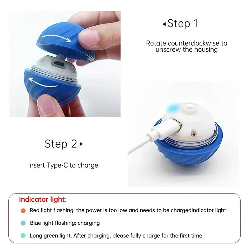 Pelota Interactiva Automática para Perros - Recargable USB
