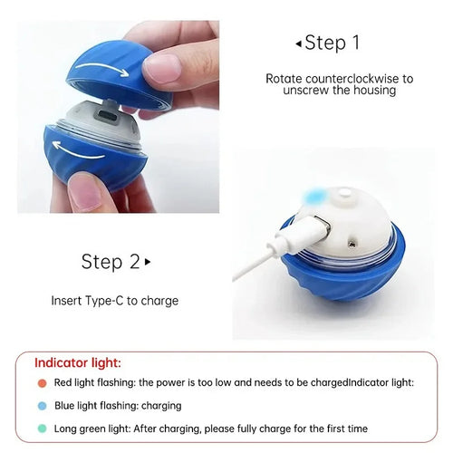 Pelota Interactiva Automática para Perros - Recargable USB
