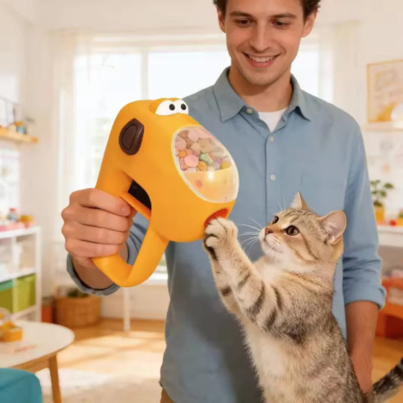 Automatic Pet Treat Launcher Dispenser for Dogs And Cats Snack Feeder Training Reward Toy Encourages Healthy Activity