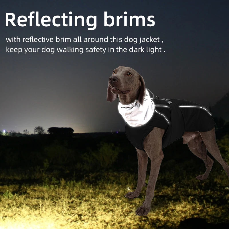 Chamarra de Invierno para Perros - Impermeable, Cálida y Reflectante