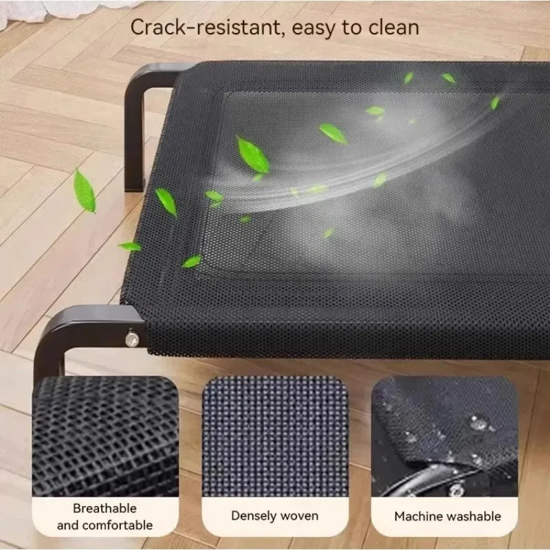 Cama Plegable para Perros con Dosel - Elevada y Ventilada