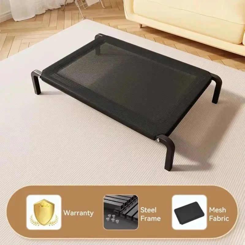 Cama Plegable para Perros con Dosel - Elevada y Ventilada