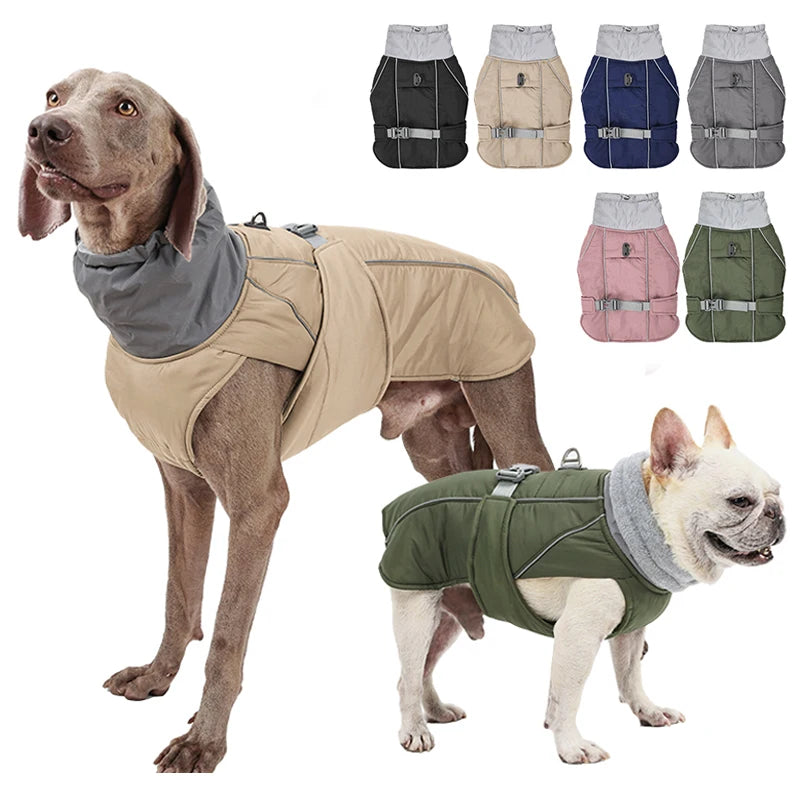 Chamarra de Invierno para Perros - Impermeable, Cálida y Reflectante